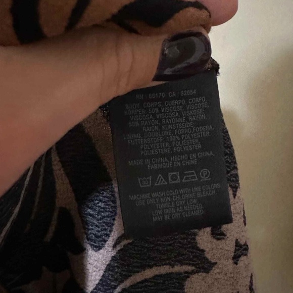 Black and Bronze Mauve Anthropologie Dress, Kimono Style - Picture 5 of 5